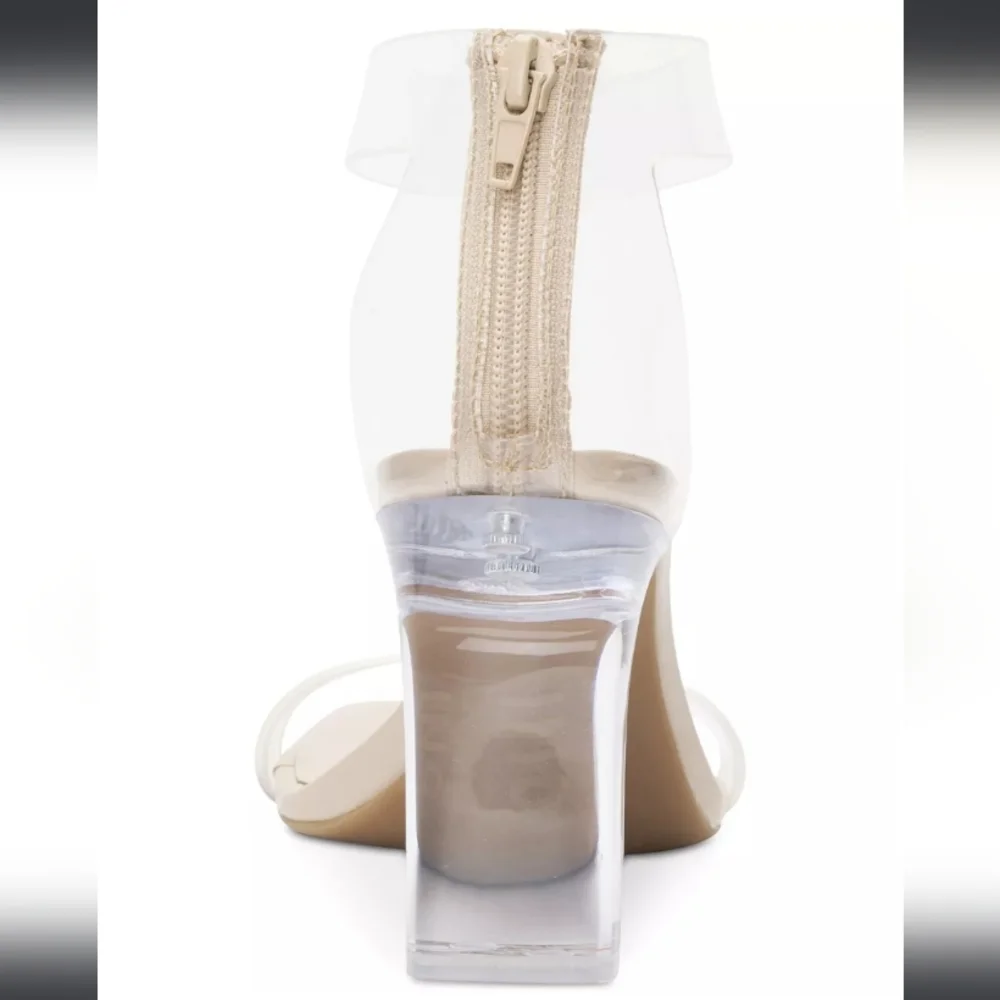 INC International Concepts Makenna Two-piece Clear Vinyl Dress Sandals 11 - Picture 2 of 9